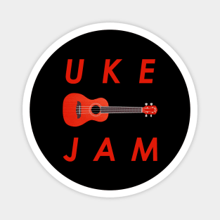 Uke Jam - Red Ukulele Magnet